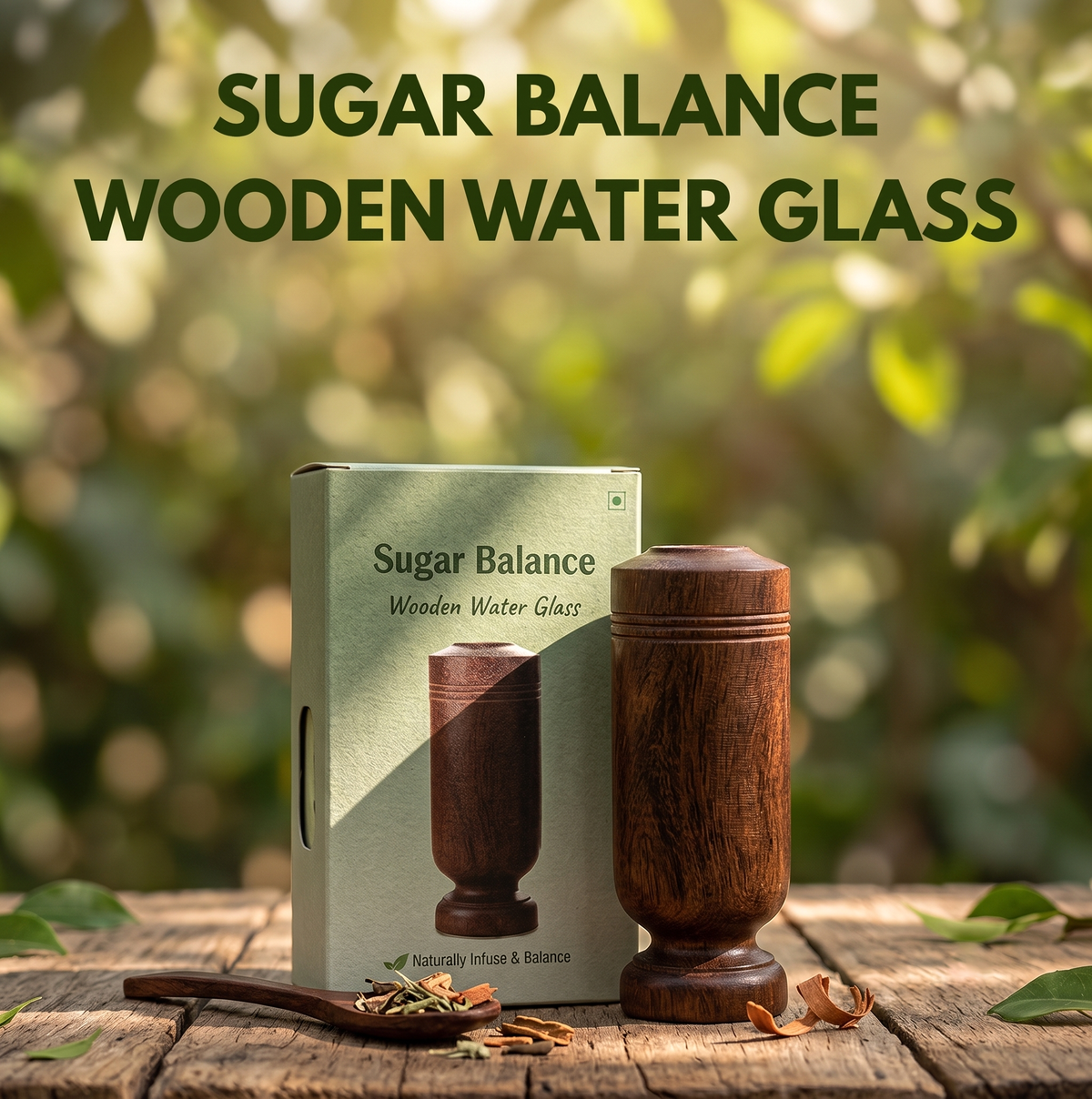 Vijaysar Wooden Tumbler Control Diabetes