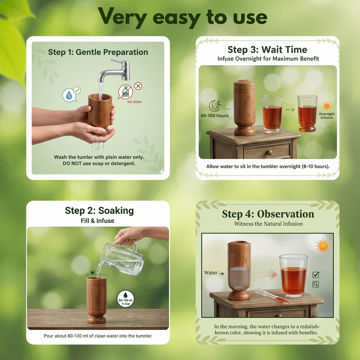 Vijaysar Wooden Tumbler Control Diabetes